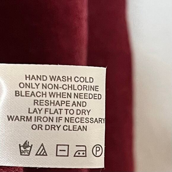 Orvis Mens V Neck Merino Wool Sweater Size L Burgundy Preppy Grandpa Layers - Picture 6 of 6